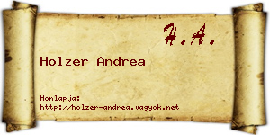 Holzer Andrea névjegykártya